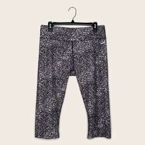 bcg Black & White Speckled Tru-Wick Running Capri Leggings